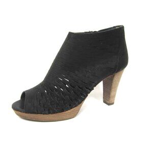Paul Green 3.5 US Size 6 Tacey Nubuck Leather Ankle Booties Heels Black